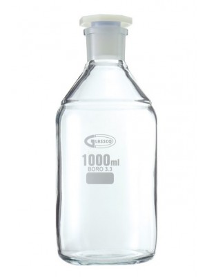 Reagentų butelis, skaidraus stiklo (su šlifu)