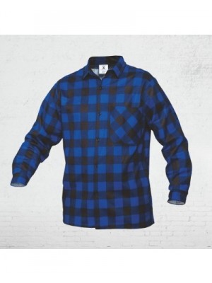 SARA KOSZULA (1-10-060-32-25) - Flaneliniai marškiniai ilgomis rankovėmis. Spalva: mėlyna/juoda, Dydis: 40-41, Ūgis: 164-170