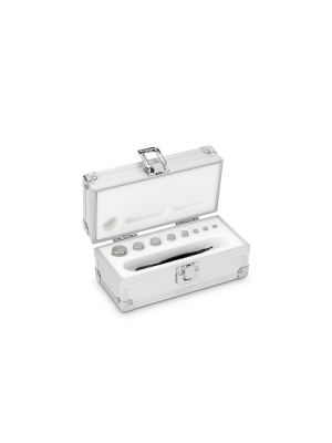 Kompaktiškų svarelių rinkinys KERN, E2 klasė, aliuminėje dėžėje