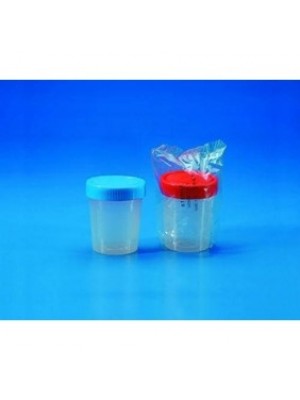 Šlapimo indeliai, PP, su užsukamu dangteliu, PE, 150ml
