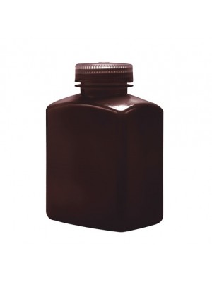 Stačiakampio formos butelis, tamsaus plastiko, HDPE