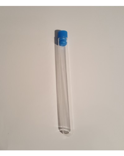 Stiklinis mėgintuvėlis, su plastikiniu kamšteliu-5ml