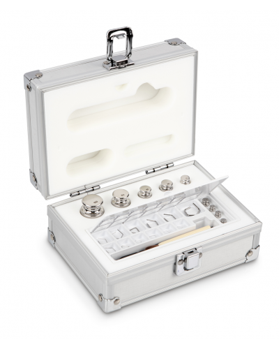 Svarelių rinkinys KERN, E1 klasė, aliuminėje dėžėje