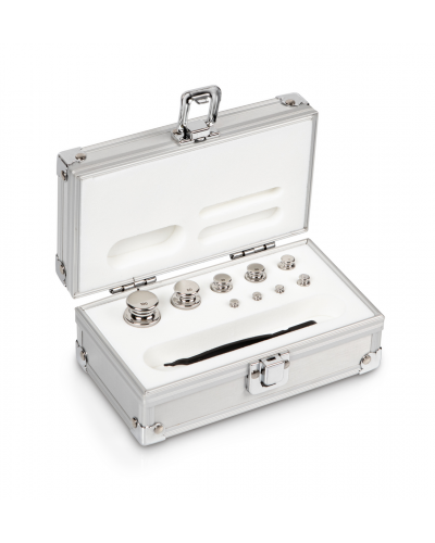 Svarelių rinkinys KERN, E1 klasė, aliuminėje dėžėje