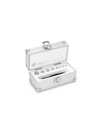 Kompaktiškų svarelių rinkinys KERN, E2 klasė, aliuminėje dėžėje