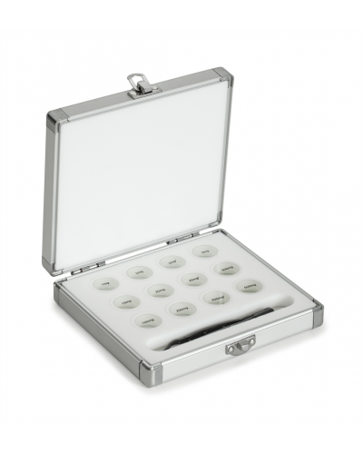 Aliuminė standartinių svarelių dėžė KERN, E1 - M2 klasės svareliams