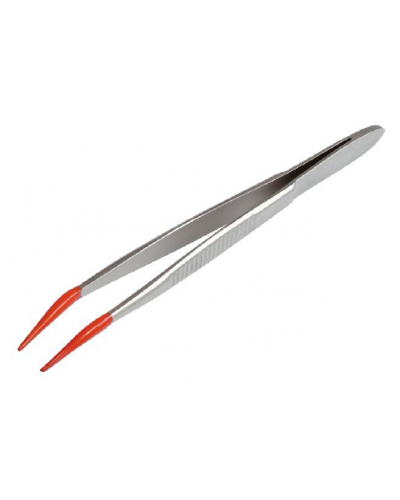 Nerūdijančio plieno pincetas svareliams, silikonu dengti galiukai, KERN
