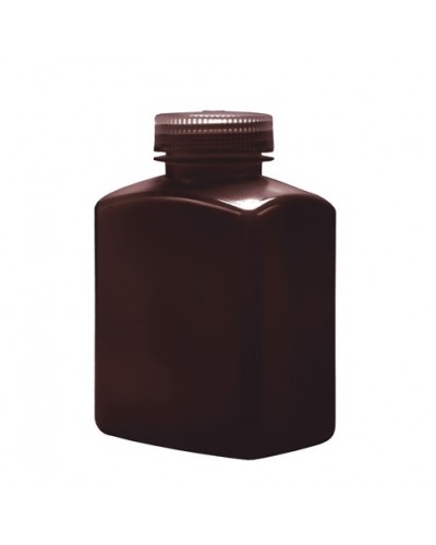 Stačiakampio formos butelis, tamsaus plastiko, HDPE