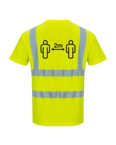 COVID-19 saugaus atstumo gero matomumo marškinėliai PORTWEST CV78