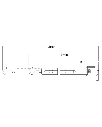 Mechaninis jėgos matuoklis SAUTER 283, aliuminio korpusas