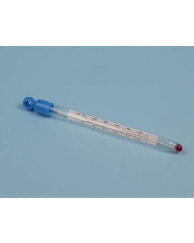 Stiklinis termometras su žiedeliu