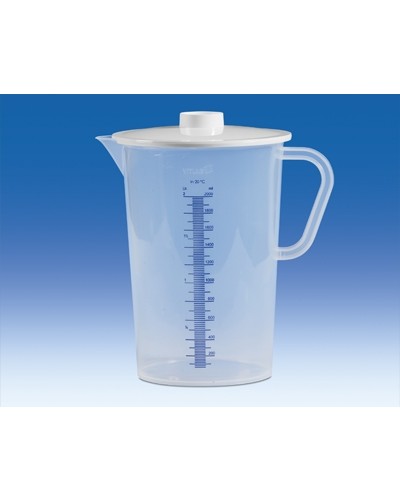 Ąsotis su dangčiu ir iškilia skale