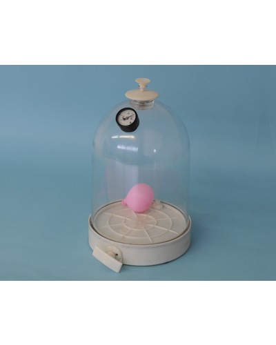 Stiklinis gaubtas su rankiniu vakuuminiu siurbliu