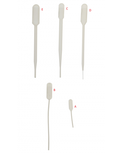 Pastero pipetės - plastikinės, negraduotos, nesterilios