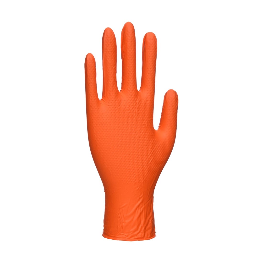 Vienkartinės patvaraus nitrilo pirštinės PORTWEST A930. Spalva: oranžinė, Dydis: XL 