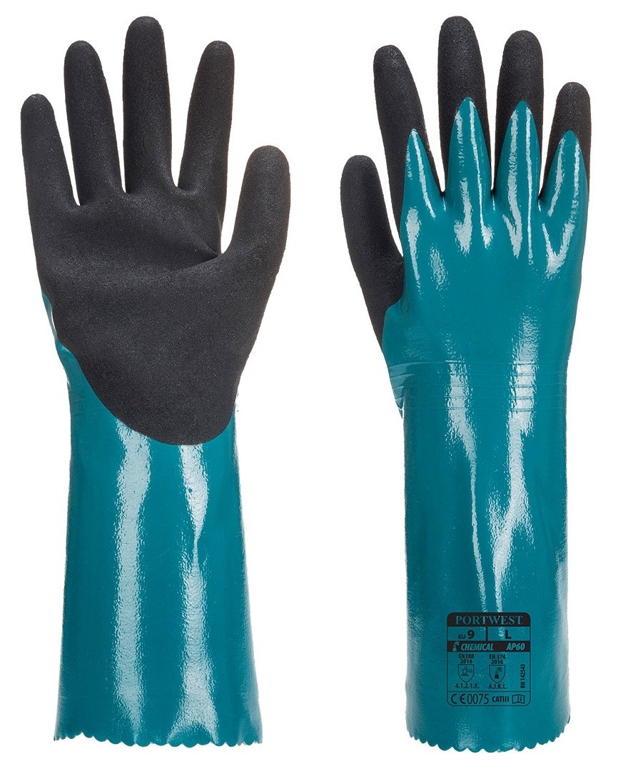 Sandy Grip Lite pirštinės PORTWEST AP60. Spalva: mėlyna/juoda, Dydis: XXL 