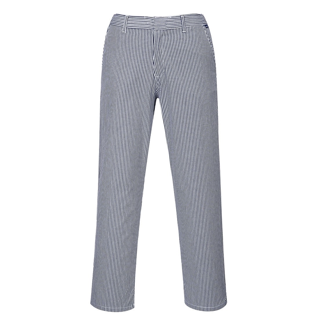 Barnet virėjo kelnės PORTWEST C075, Spalva: Languota Juoda/Mėlyna, Dydis: XXXL 