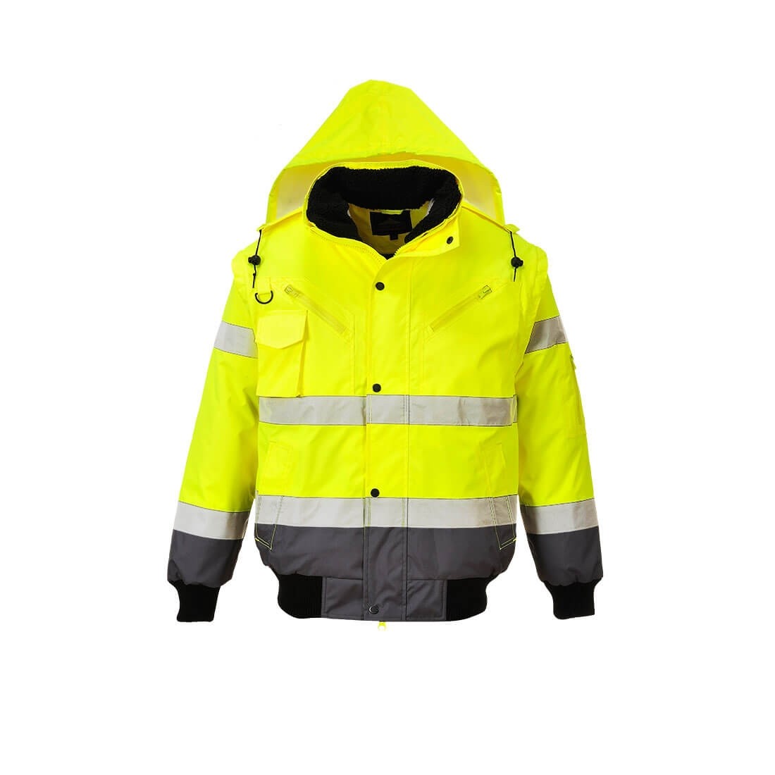Gero matomumo kontrastinga Bomber striukė PORTWEST C465, Spalva: Geltona/Pilka, Dydis: XL 