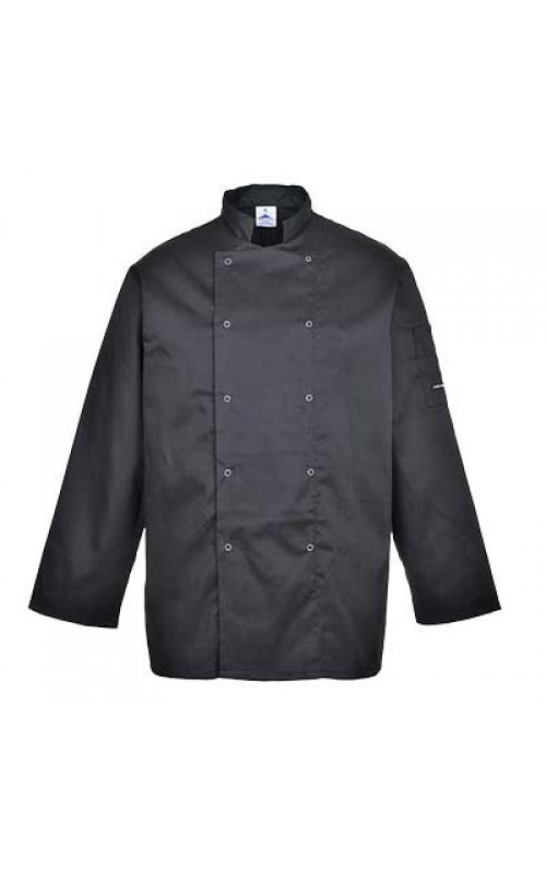 Suffolk virėjo švarkas PORTWEST C833. Spalva: juoda, Dydis: XXXL 