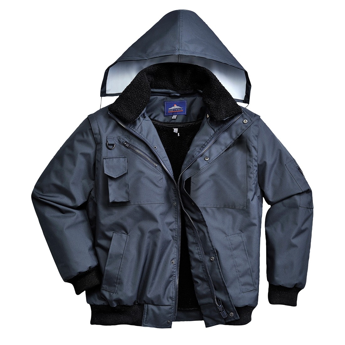 Bomber striukė trys viename PORTWEST F465. Spalva: tamsiai mėlyna, Dydis: XXXL 