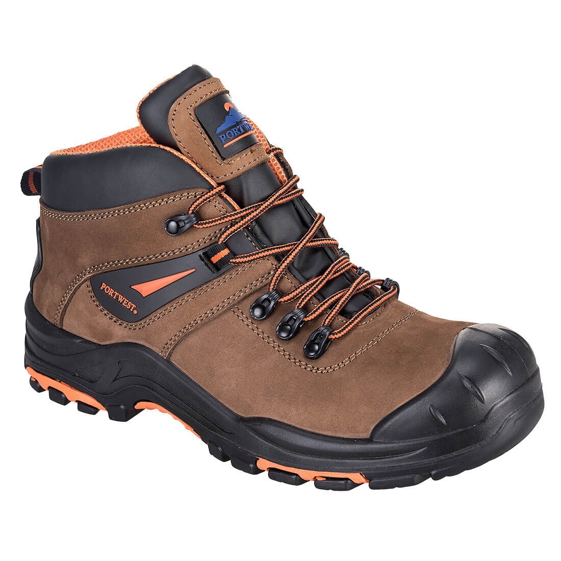 Compositelite Montana keliautojo batai S3 PORTWEST FC17. Spalva: ruda/oranžinės detalės, Dydis: 40 
