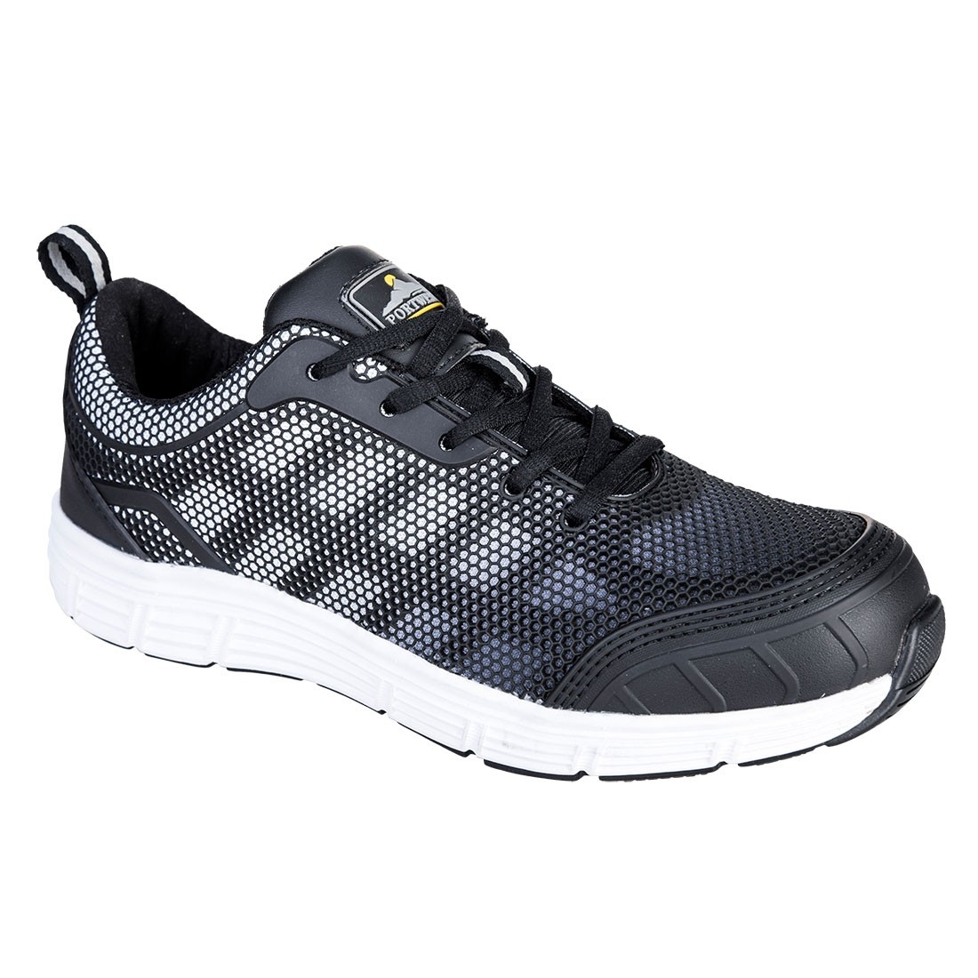 Steelite Tove sportinio stiliaus bateliai S1P PORTWEST FT15. Spalva: juoda/balta, Dydis: 45 