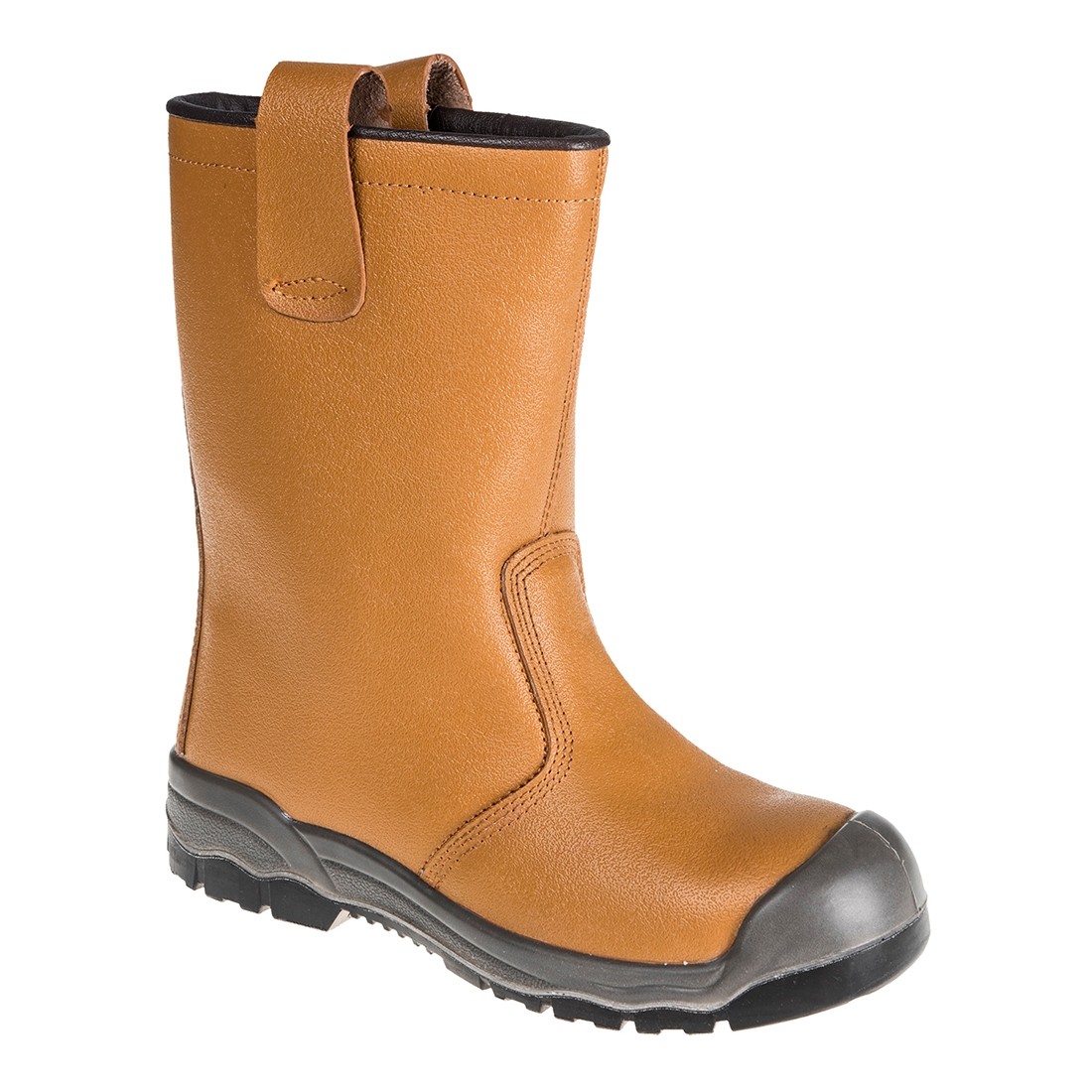 Steelite Rigger batai su aplieta apsaugine nosele S1P CI PORTWEST FW13. Spalva: šviesiai ruda, Dydis: 45 