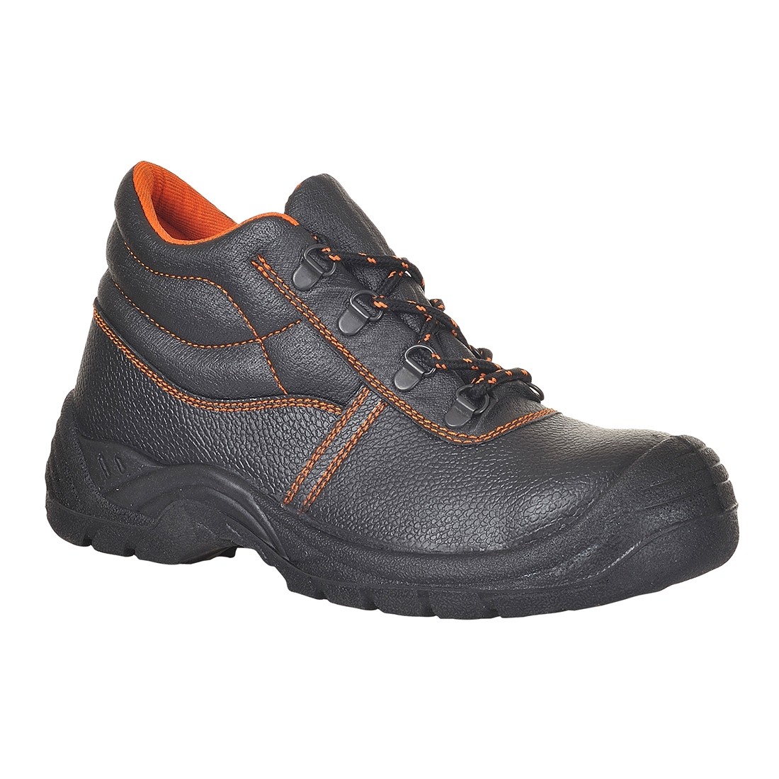 Steelite Kumo batai su aplieta apsaugine nosele S3 PORTWEST FW24. Spalva: juoda/oranžinės detalės, Dydis: 48 