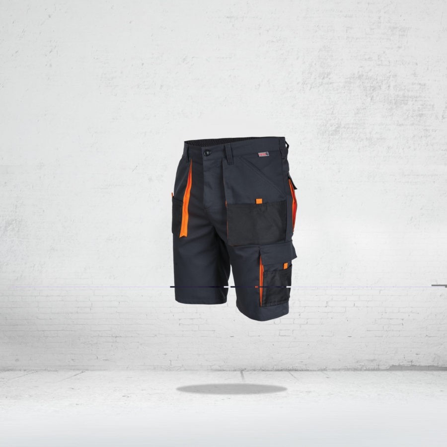 SARA KING (1-22-010-26-35) - Šortai. Spalva: grafito,pilka/oranžinė, Dydis: L 