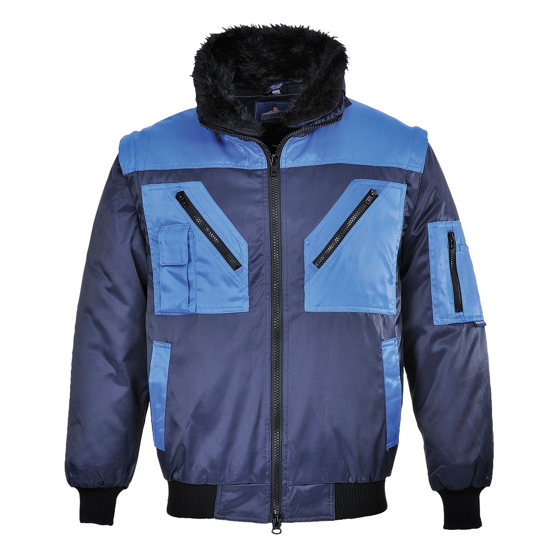 Dviejų spalvų Pilot striukė PORTWEST PJ20. Spalva: tamsiai mėlyna, Dydis: 4XL 
