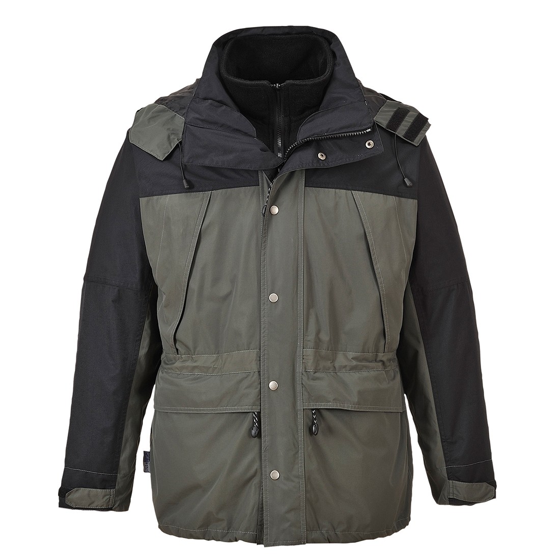 Orkney pralaidi orui striukė trys viename PORTWEST S532. Spalva: pilka/juoda, Dydis: 4XL 