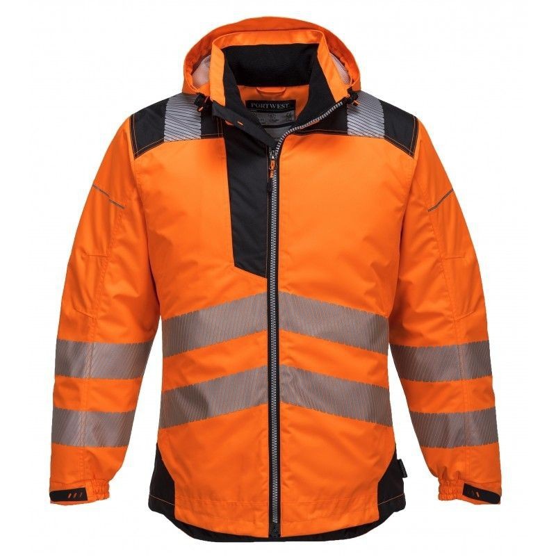 Gero matomumo striukė nuo lietaus PORTWEST T400, Spalva:Oranžinė/Mėlyna, Dydis:M 