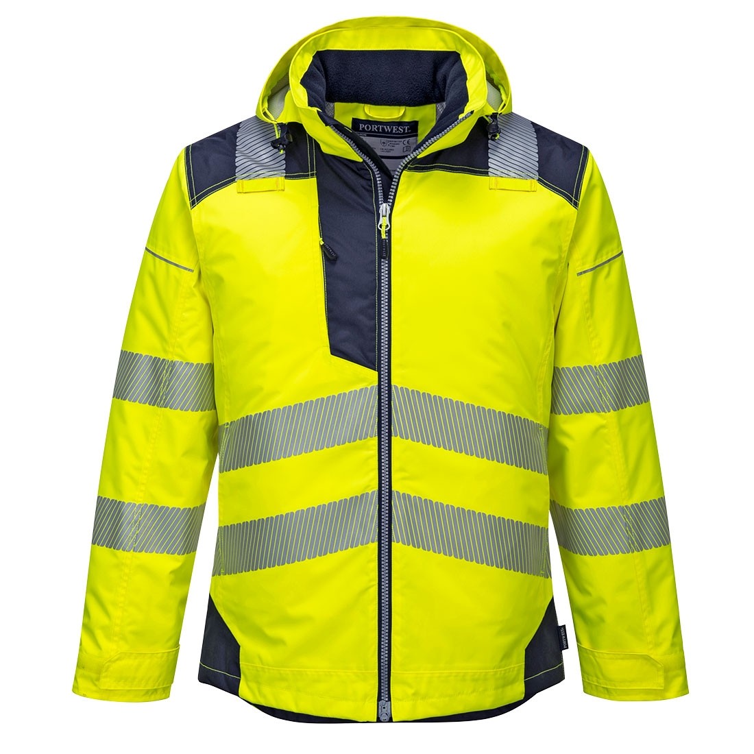 Gero matomumo striukė nuo lietaus PORTWEST T400, Spalva:Geltona/Mėlyna, Dydis:3XL 