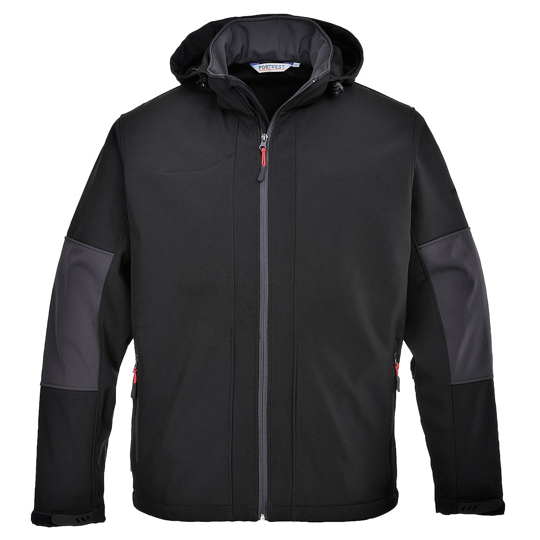 Sportinė striukė su gobtuvu (3L) PORTWEST TK53. Spalva: juoda, Dydis: XXXL 